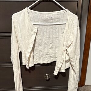 Urban Outfitters Cream Knit Crop Top